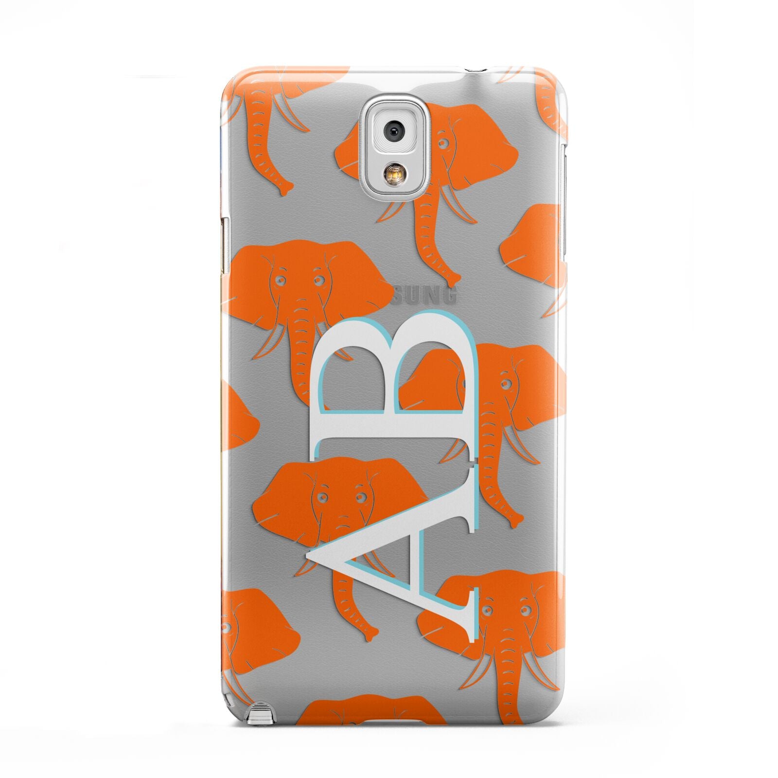 Custom Elephant Initials Samsung Galaxy Note 3 Case