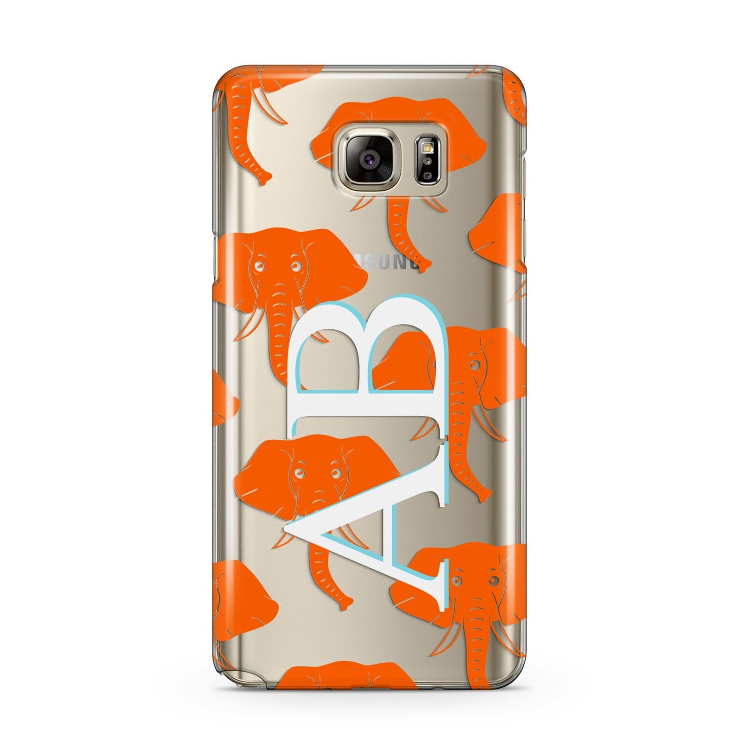 Custom Elephant Initials Samsung Galaxy Note 5 Case