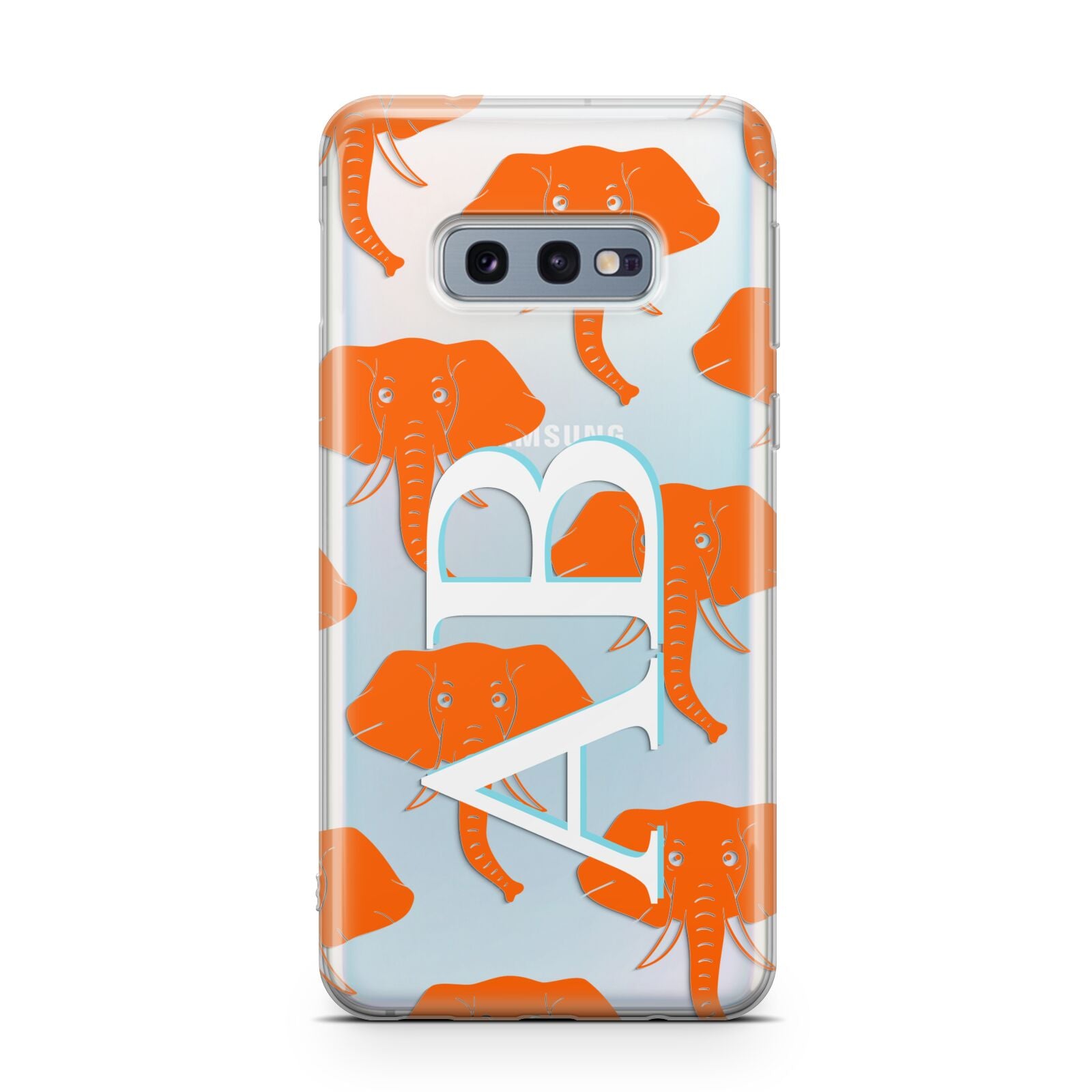 Custom Elephant Initials Samsung Galaxy S10E Case