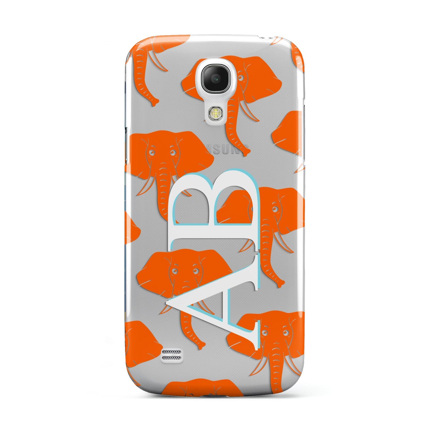 Custom Elephant Initials Samsung Galaxy S4 Mini Case