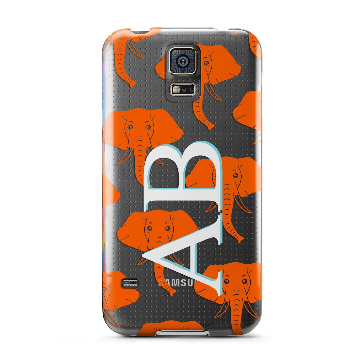 Custom Elephant Initials Samsung Galaxy S5 Case