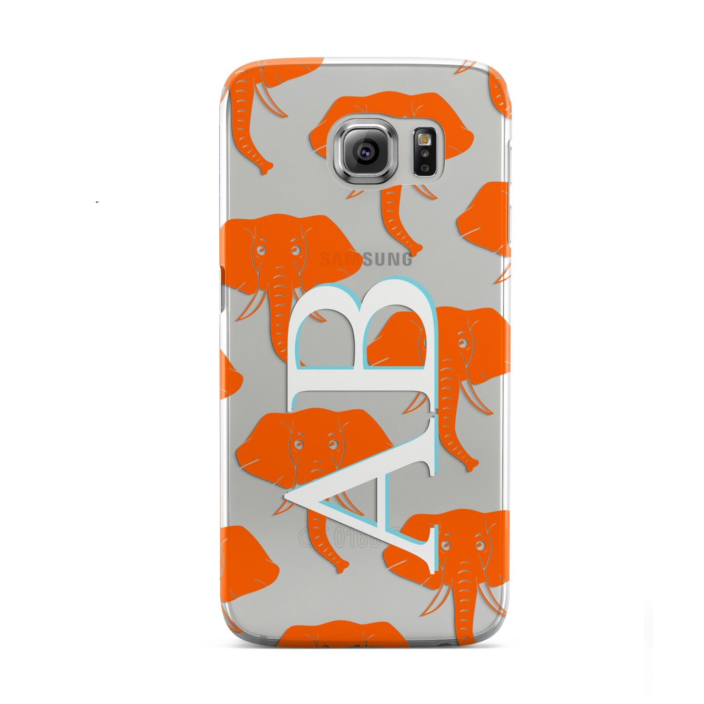 Custom Elephant Initials Samsung Galaxy S6 Case