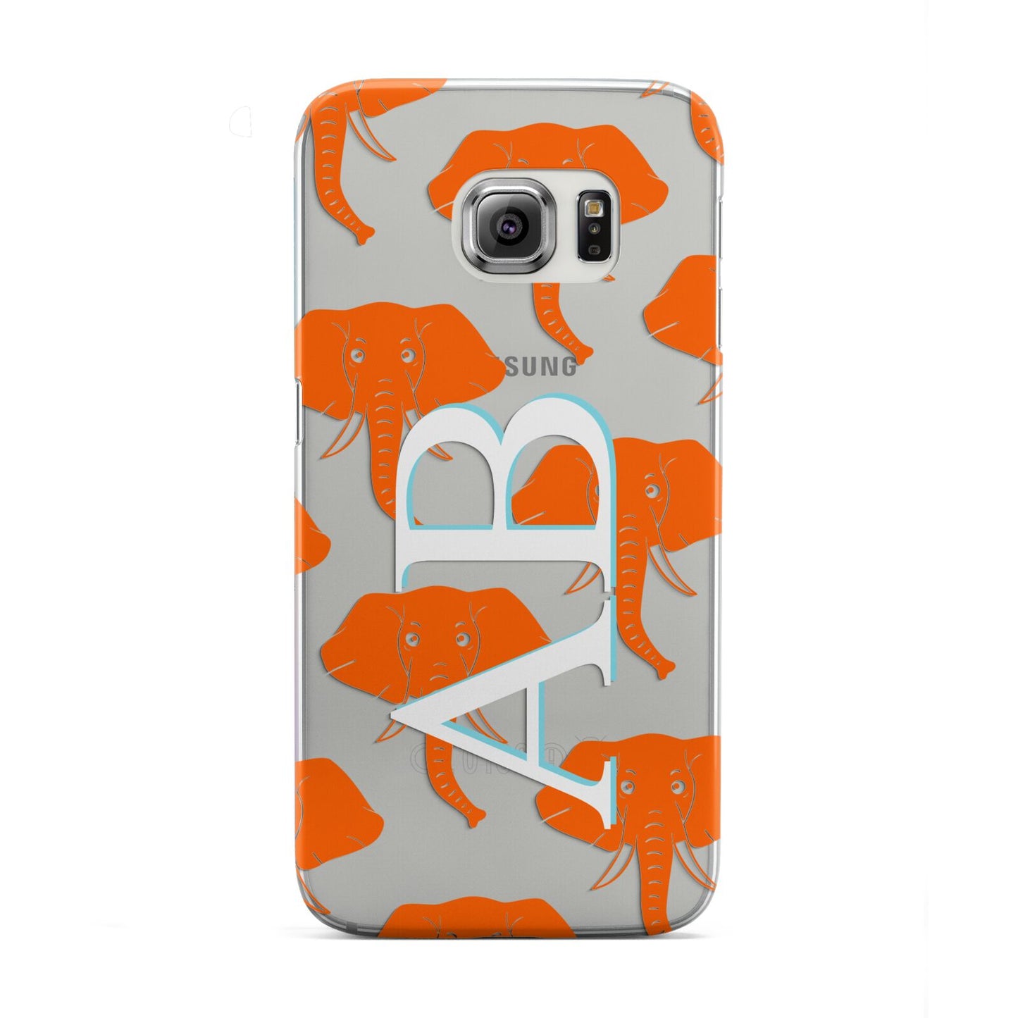 Custom Elephant Initials Samsung Galaxy S6 Edge Case