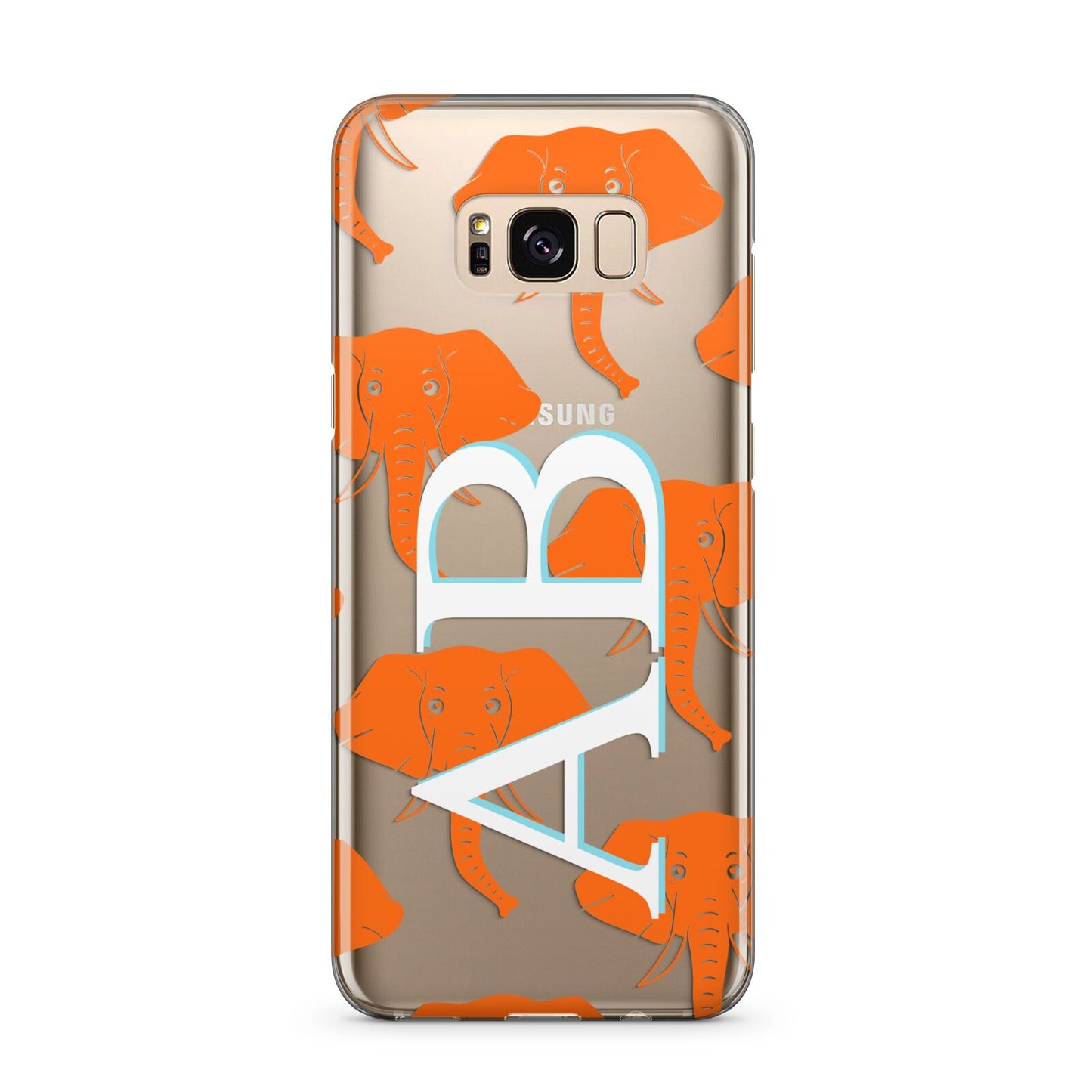 Custom Elephant Initials Samsung Galaxy S8 Plus Case