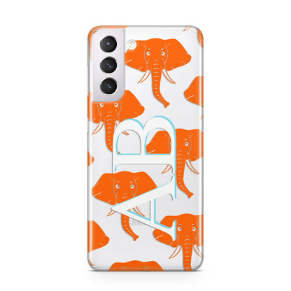 Custom Elephant Initials Samsung S21 Case