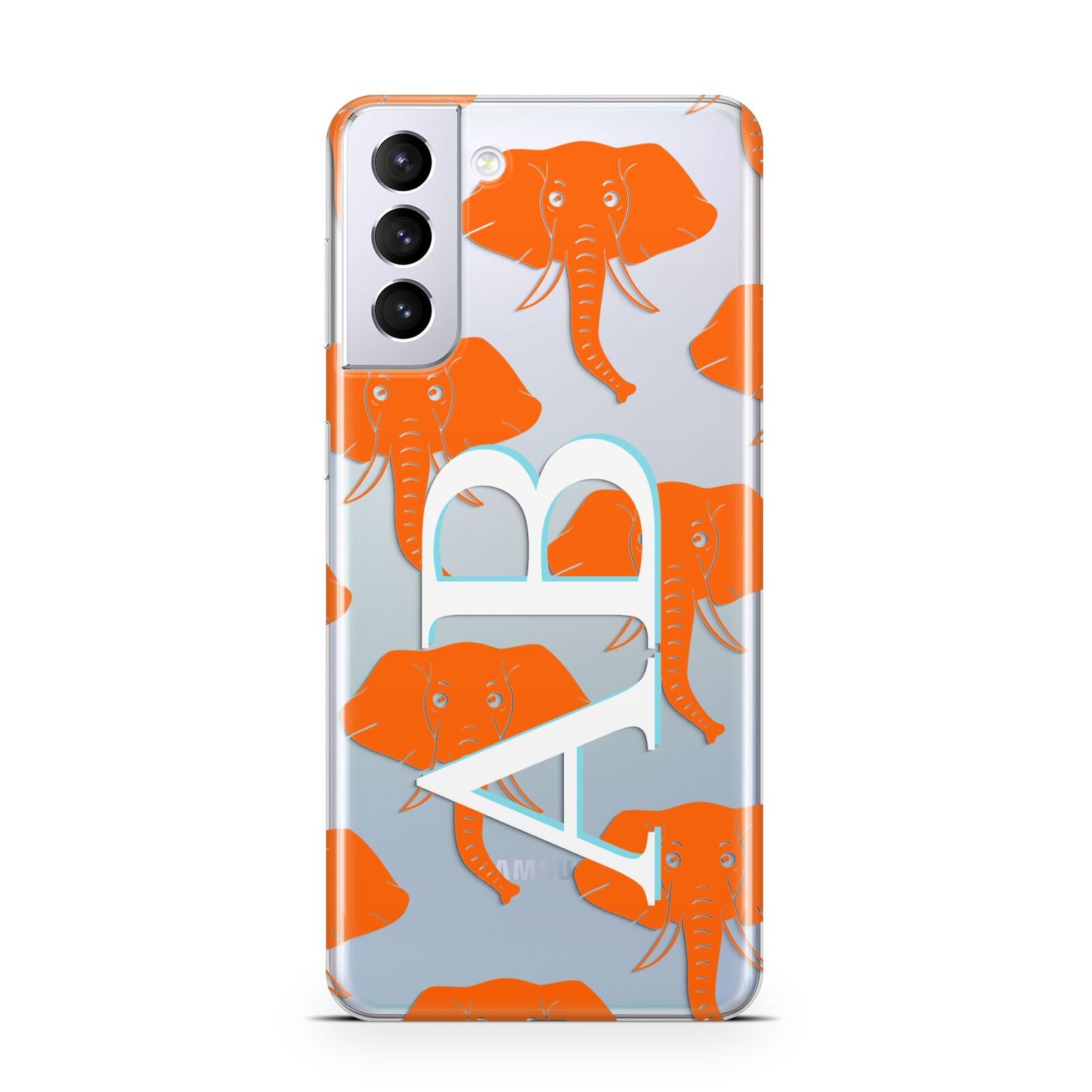 Custom Elephant Initials Samsung S21 Plus Case