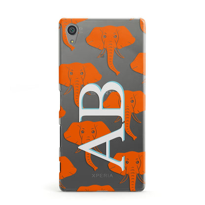 Custom Elephant Initials Sony Xperia Case