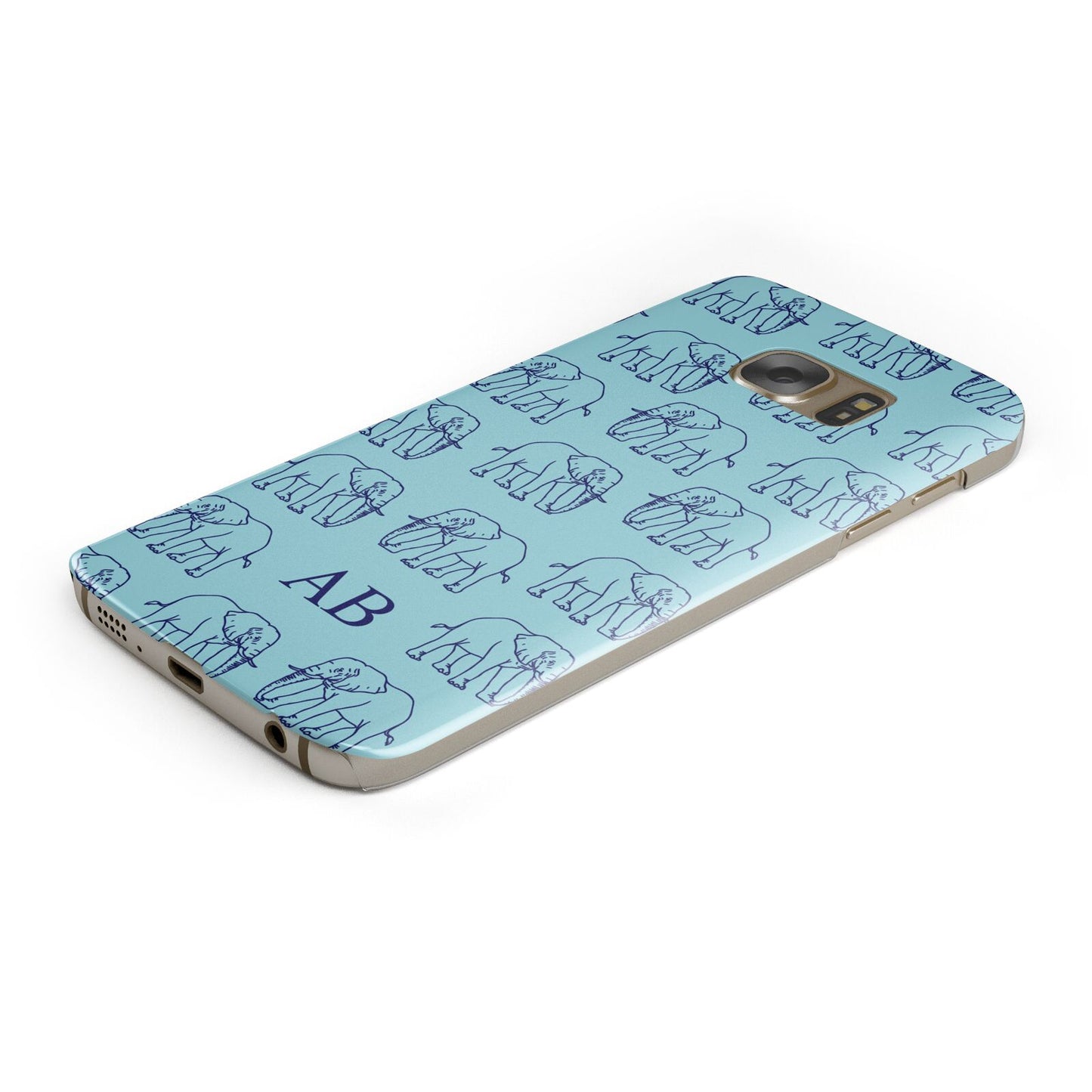 Custom Elephant Protective Samsung Galaxy Case Angled Image