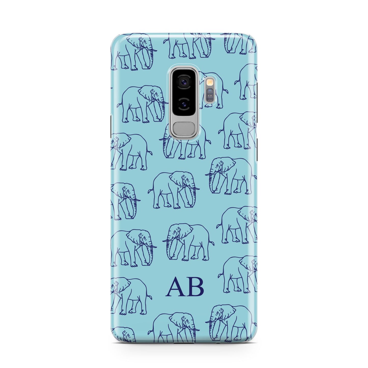 Custom Elephant Samsung Galaxy S9 Plus Case on Silver phone