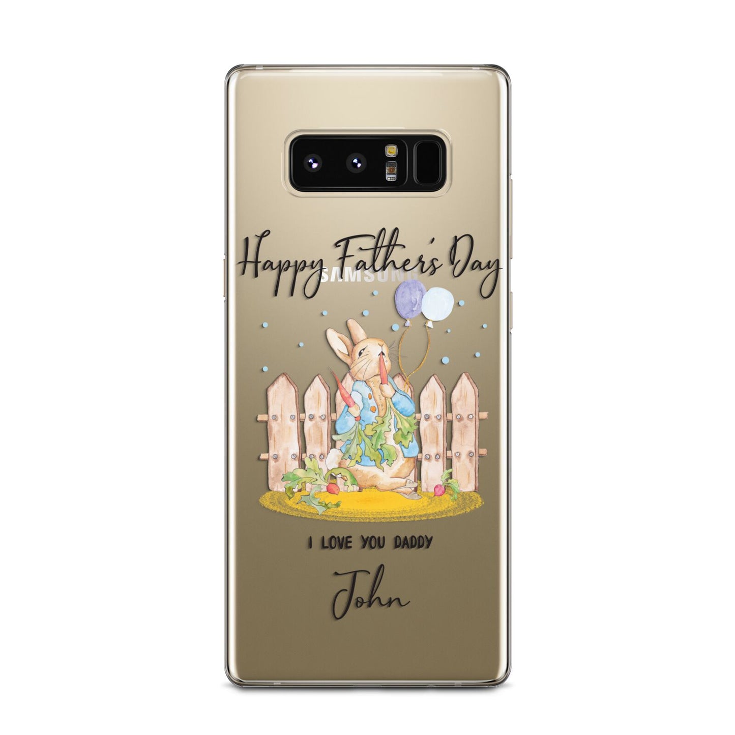 Custom Father s Day Rabbit Samsung Galaxy Note 8 Case