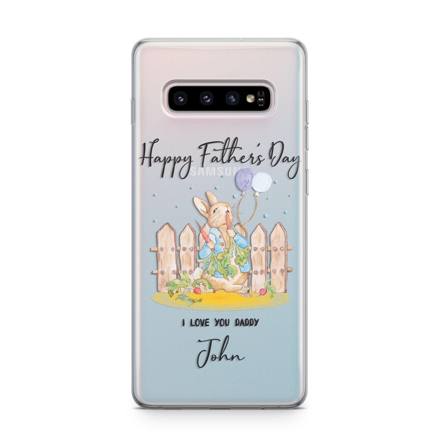 Custom Father s Day Rabbit Samsung Galaxy S10 Plus Case