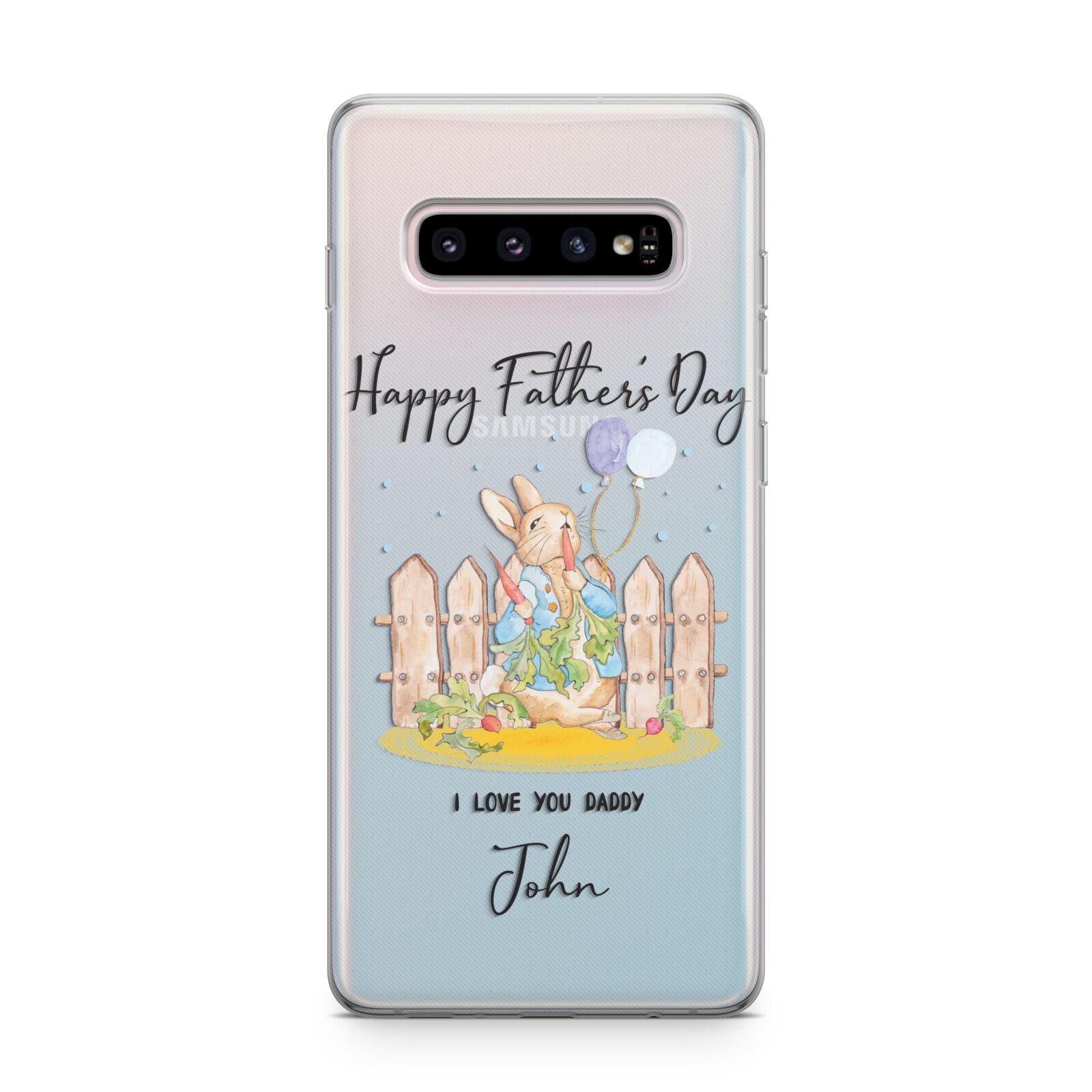 Custom Father s Day Rabbit Samsung Galaxy S10 Plus Case