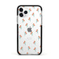 Custom Floral Apple iPhone 11 Pro in Silver with Black Impact Case