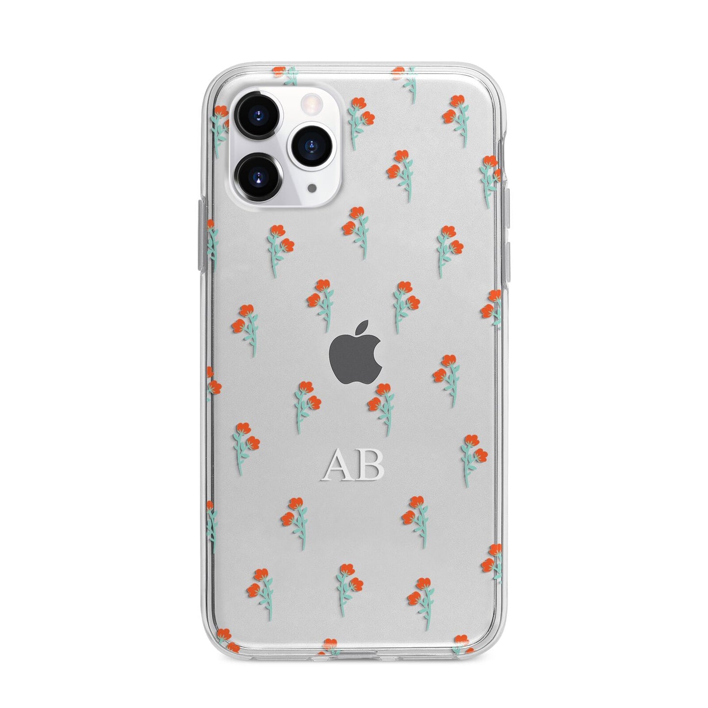 Custom Floral Apple iPhone 11 Pro in Silver with Bumper Case