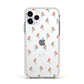 Custom Floral Apple iPhone 11 Pro in Silver with White Impact Case
