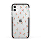 Custom Floral Apple iPhone 11 in White with Black Impact Case