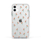 Custom Floral Apple iPhone 11 in White with White Impact Case