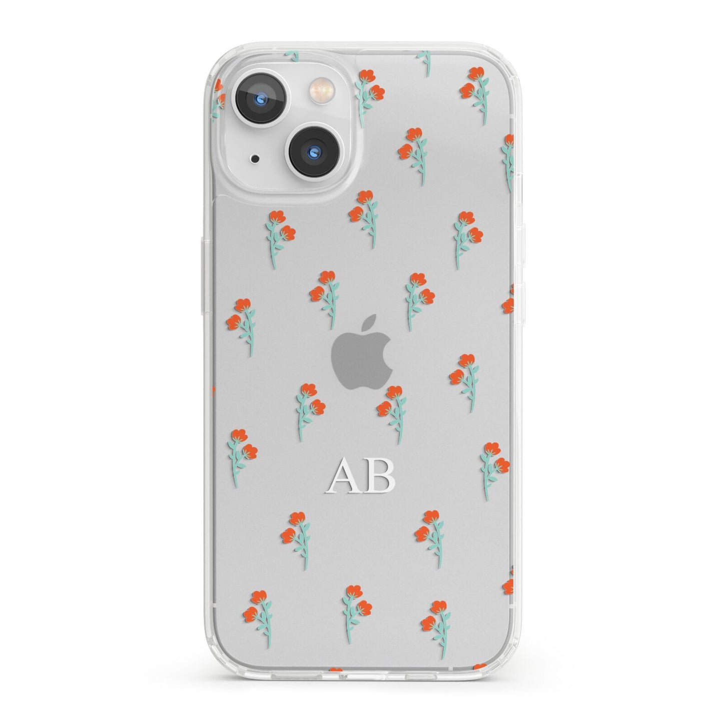 Custom Floral iPhone 13 Clear Bumper Case