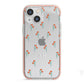 Custom Floral iPhone 13 Mini TPU Impact Case with Pink Edges