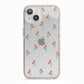 Custom Floral iPhone 13 TPU Impact Case with Pink Edges