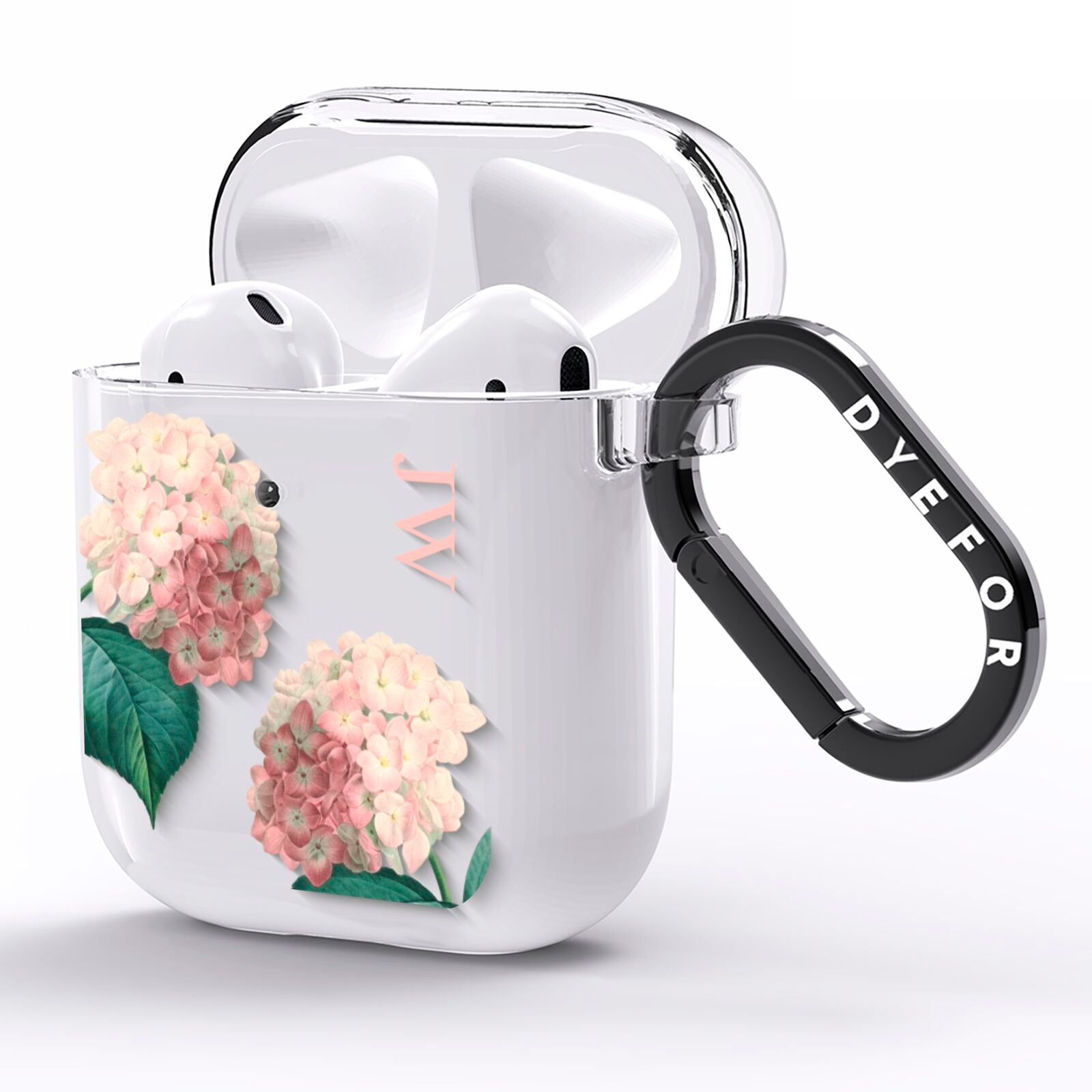 Custom Flower AirPods Clear Case Side Image