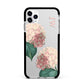 Custom Flower Apple iPhone 11 Pro Max in Silver with Black Impact Case