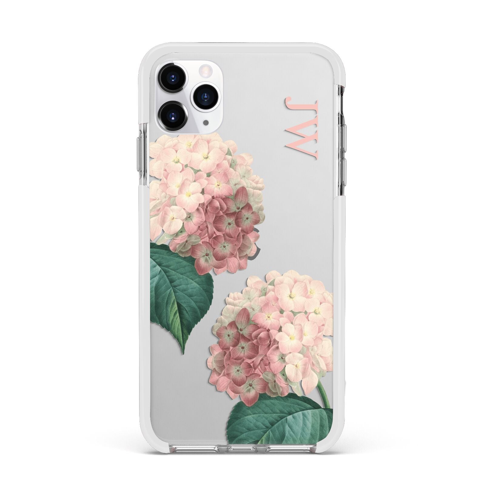 Custom Flower Apple iPhone 11 Pro Max in Silver with White Impact Case