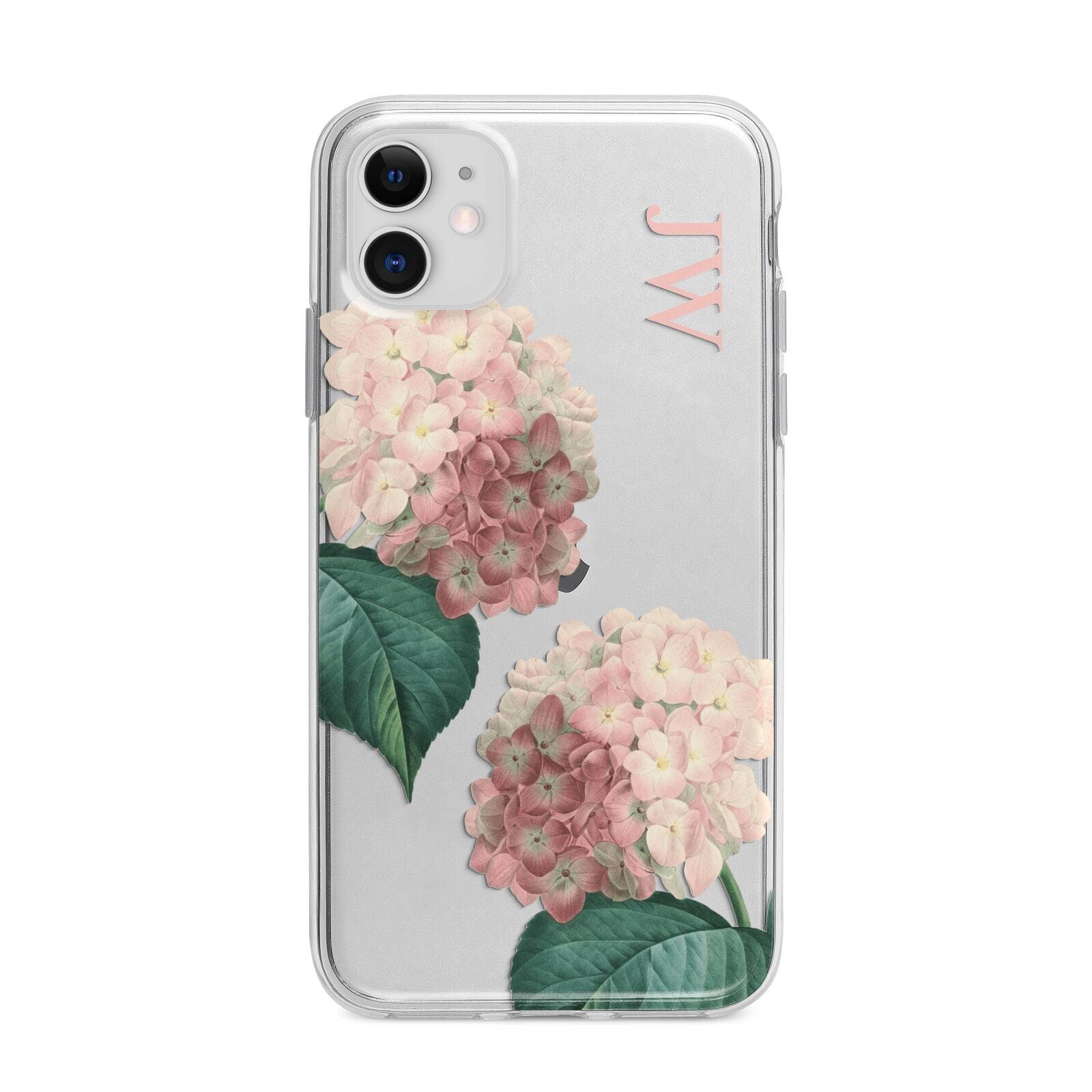 Custom Flower Apple iPhone 11 in White with Bumper Case