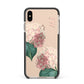 Custom Flower Apple iPhone Xs Max Impact Case Black Edge on Gold Phone