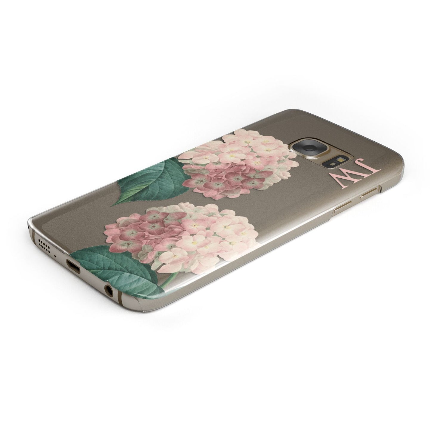 Custom Flower Protective Samsung Galaxy Case Angled Image