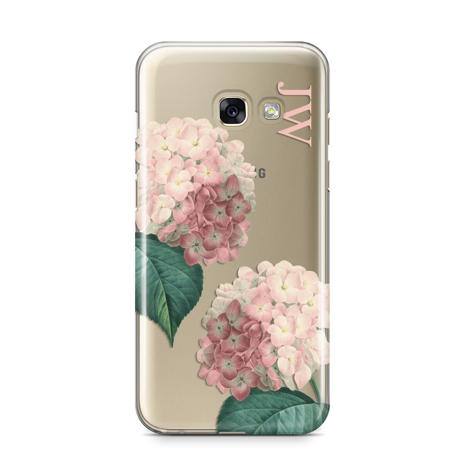 Custom Flower Samsung Galaxy A3 2017 Case on gold phone