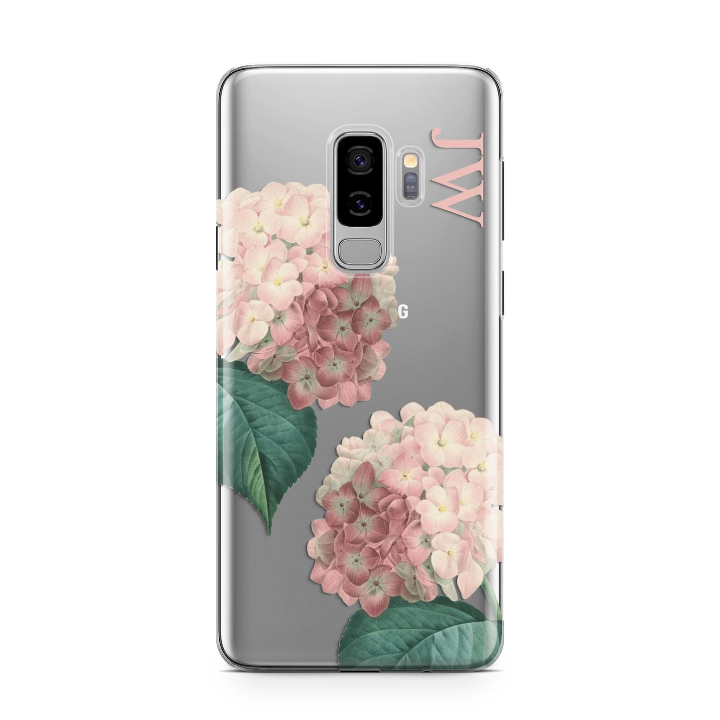 Custom Flower Samsung Galaxy S9 Plus Case on Silver phone