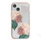 Custom Flower iPhone 13 Mini TPU Impact Case with Pink Edges