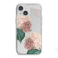 Custom Flower iPhone 13 Mini TPU Impact Case with White Edges