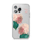 Custom Flower iPhone 14 Pro Max Clear Tough Case Silver