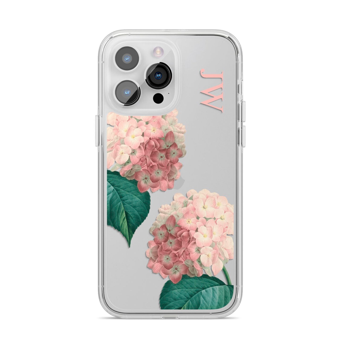 Custom Flower iPhone 14 Pro Max Clear Tough Case Silver