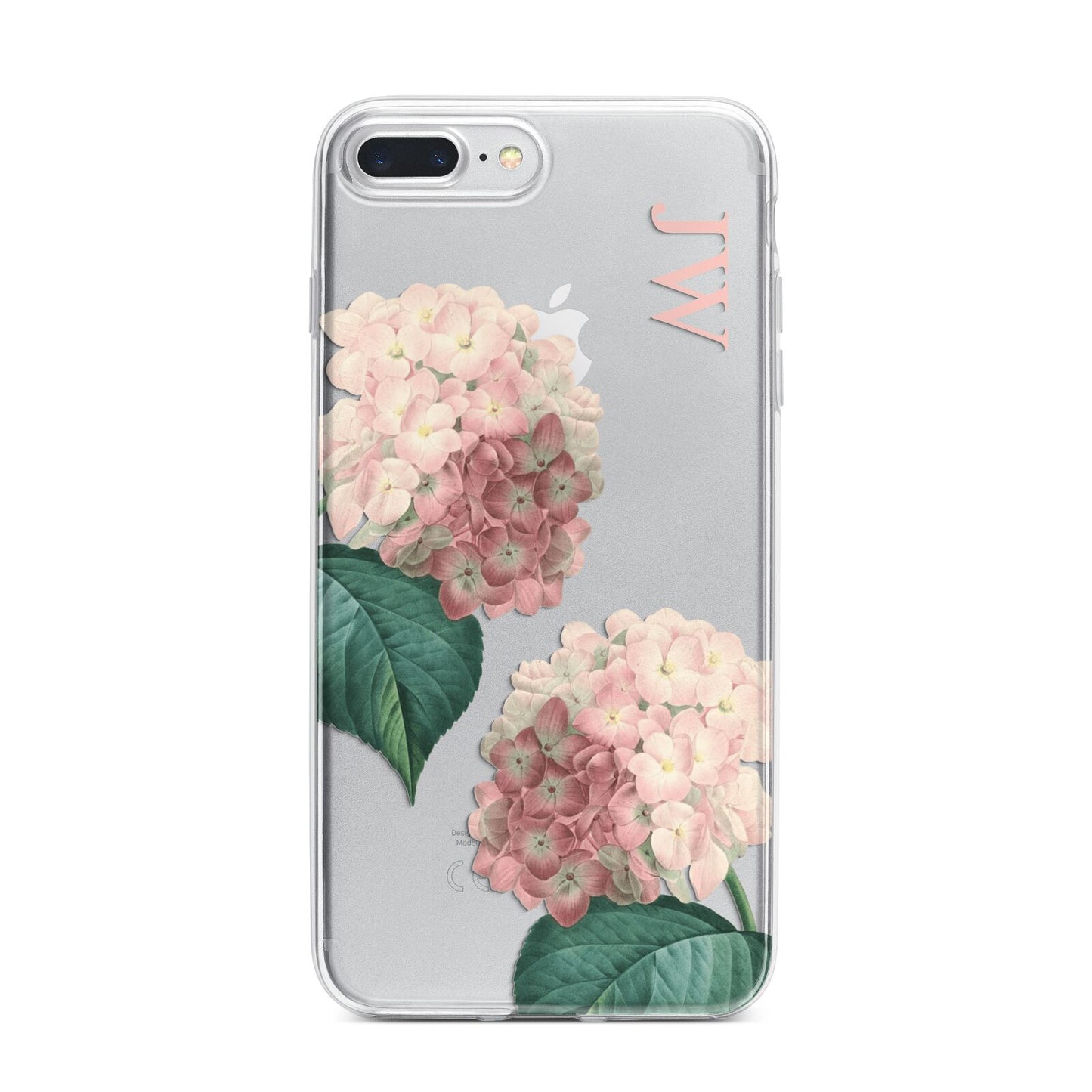 Custom Flower iPhone 7 Plus Bumper Case on Silver iPhone