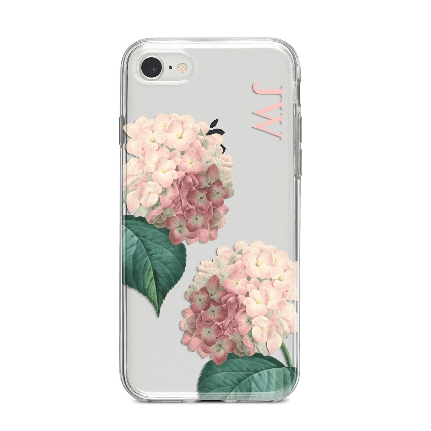 Custom Flower iPhone 8 Bumper Case on Silver iPhone