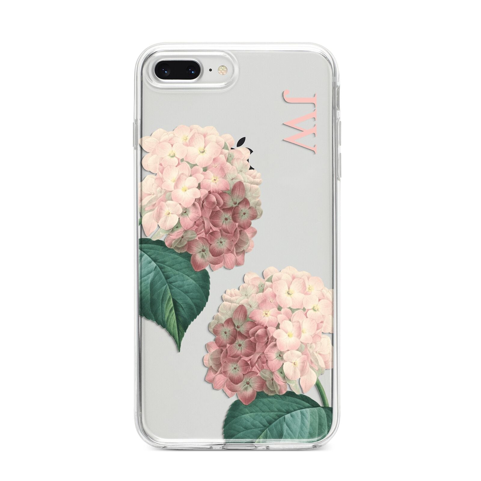 Custom Flower iPhone 8 Plus Bumper Case on Silver iPhone