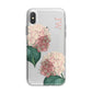 Custom Flower iPhone X Bumper Case on Silver iPhone Alternative Image 1