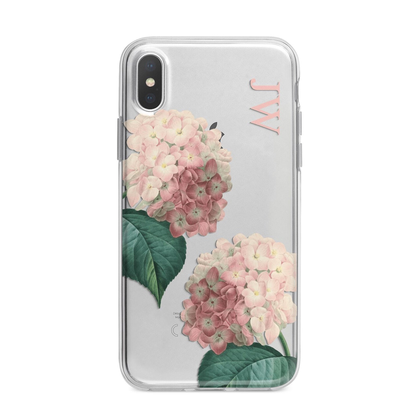 Custom Flower iPhone X Bumper Case on Silver iPhone Alternative Image 1