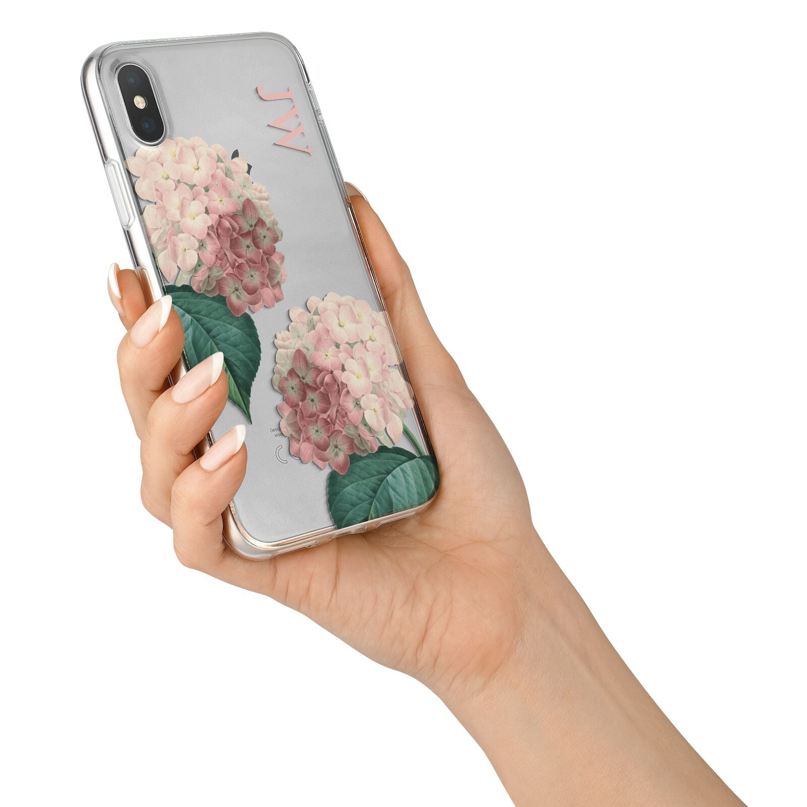 Custom Flower iPhone X Bumper Case on Silver iPhone Alternative Image 2