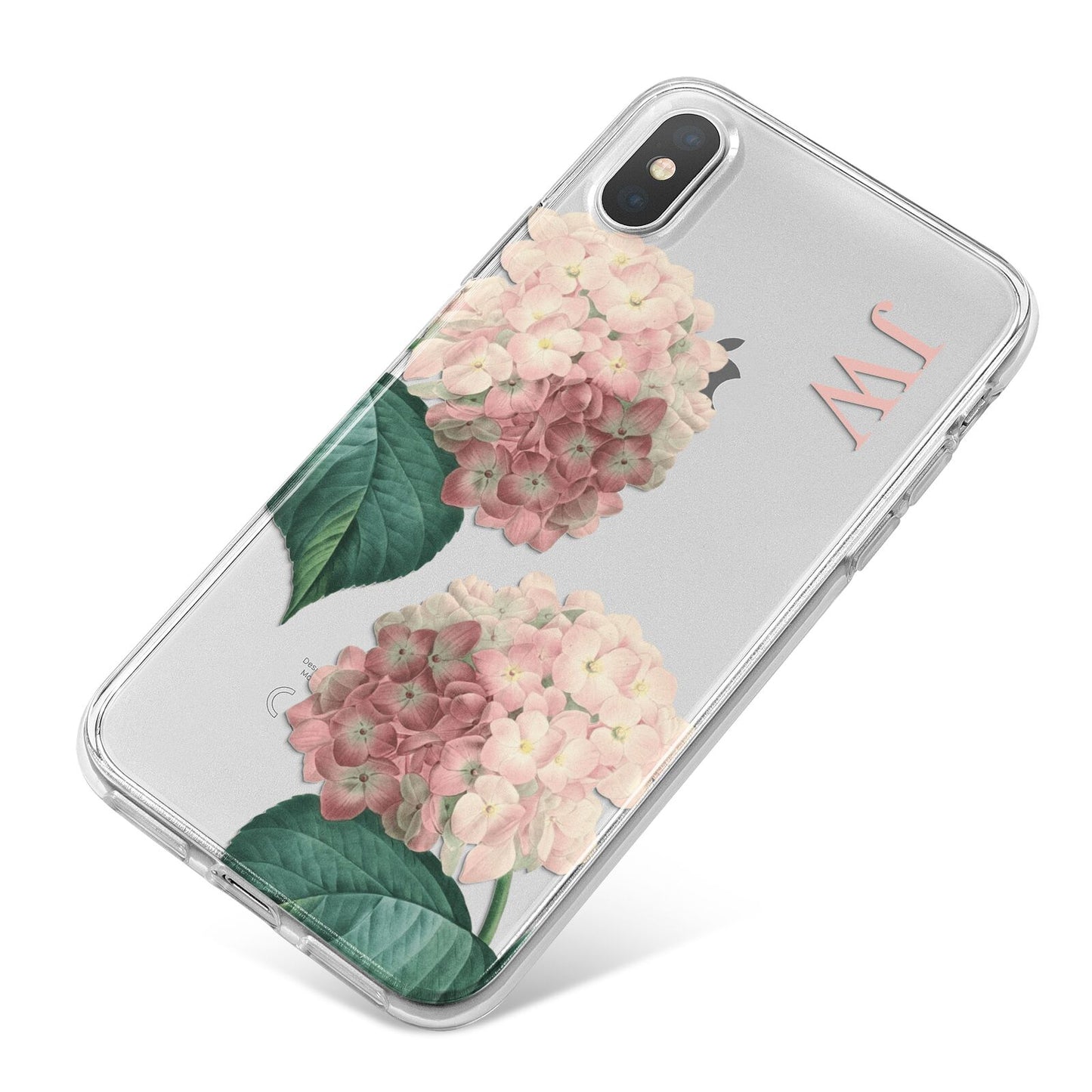 Custom Flower iPhone X Bumper Case on Silver iPhone