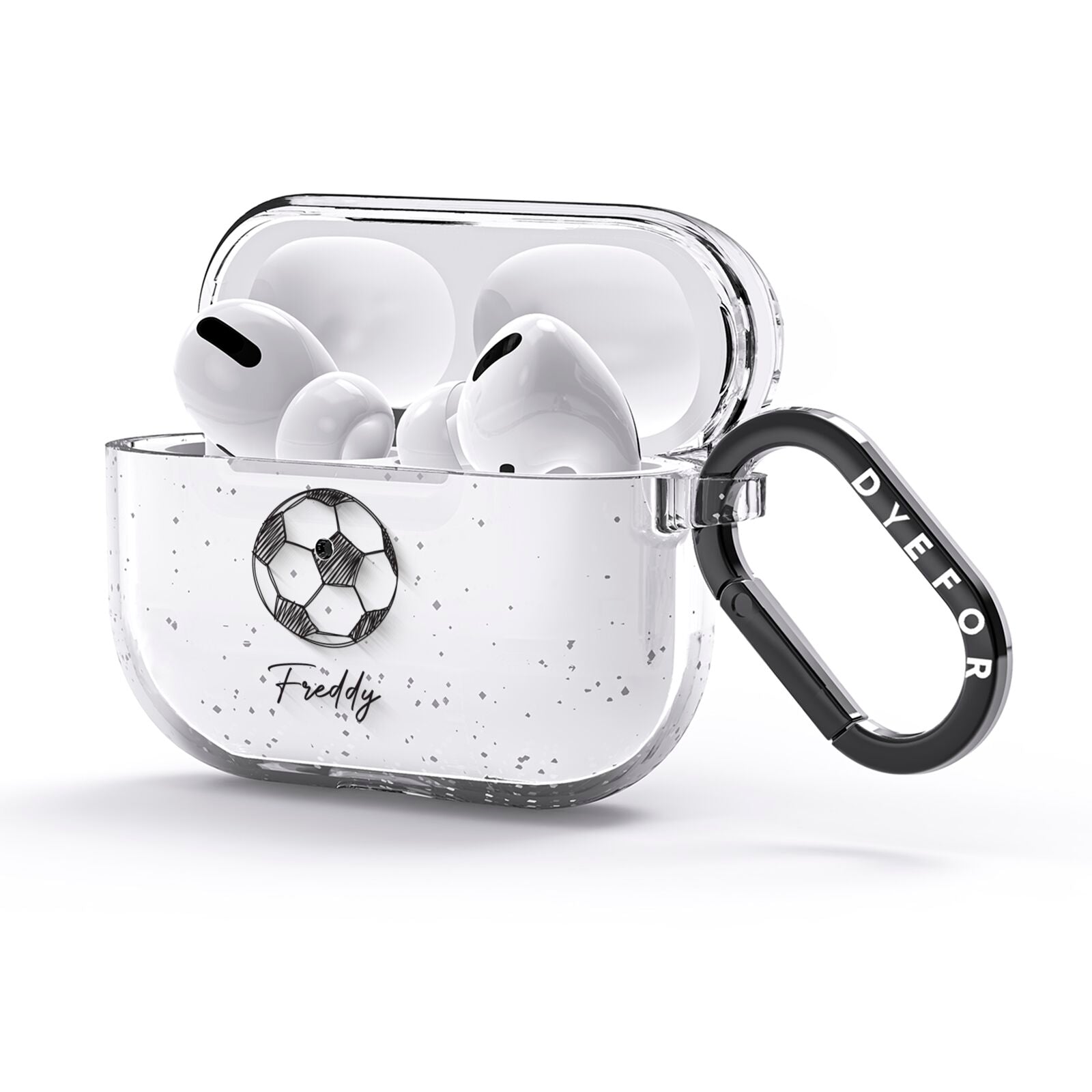 Custom Football AirPods Glitter Case 3rd Gen Side Image