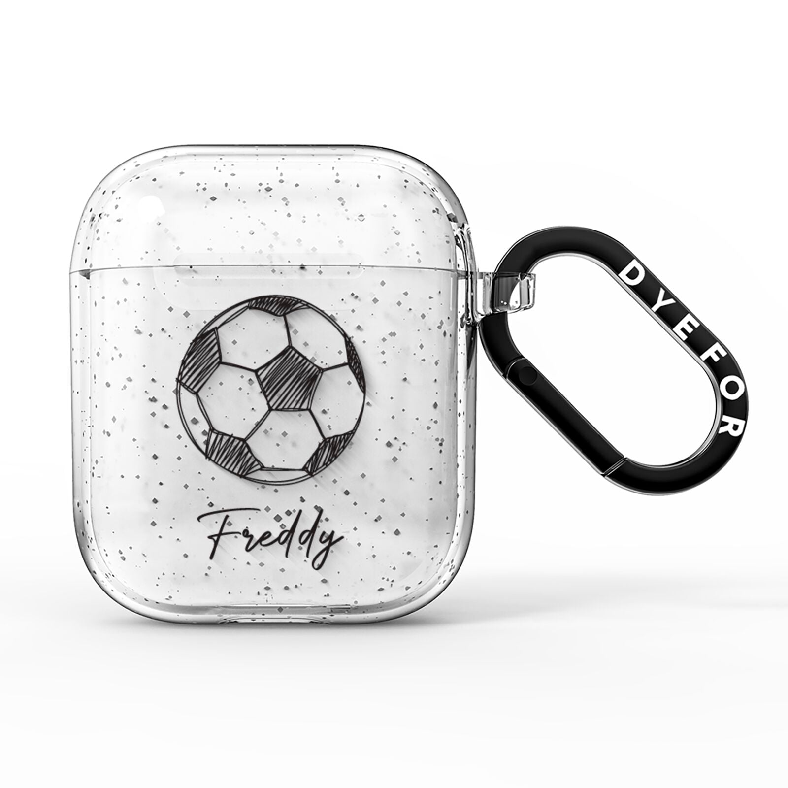 Custom Football AirPods Glitter Case