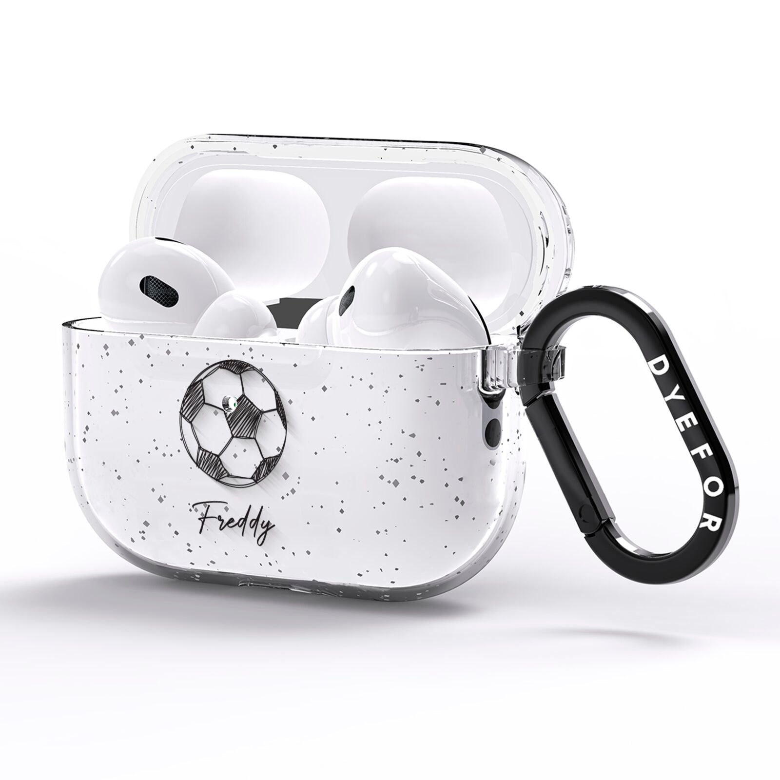 Custom Football AirPods Pro Glitter Case Side Image