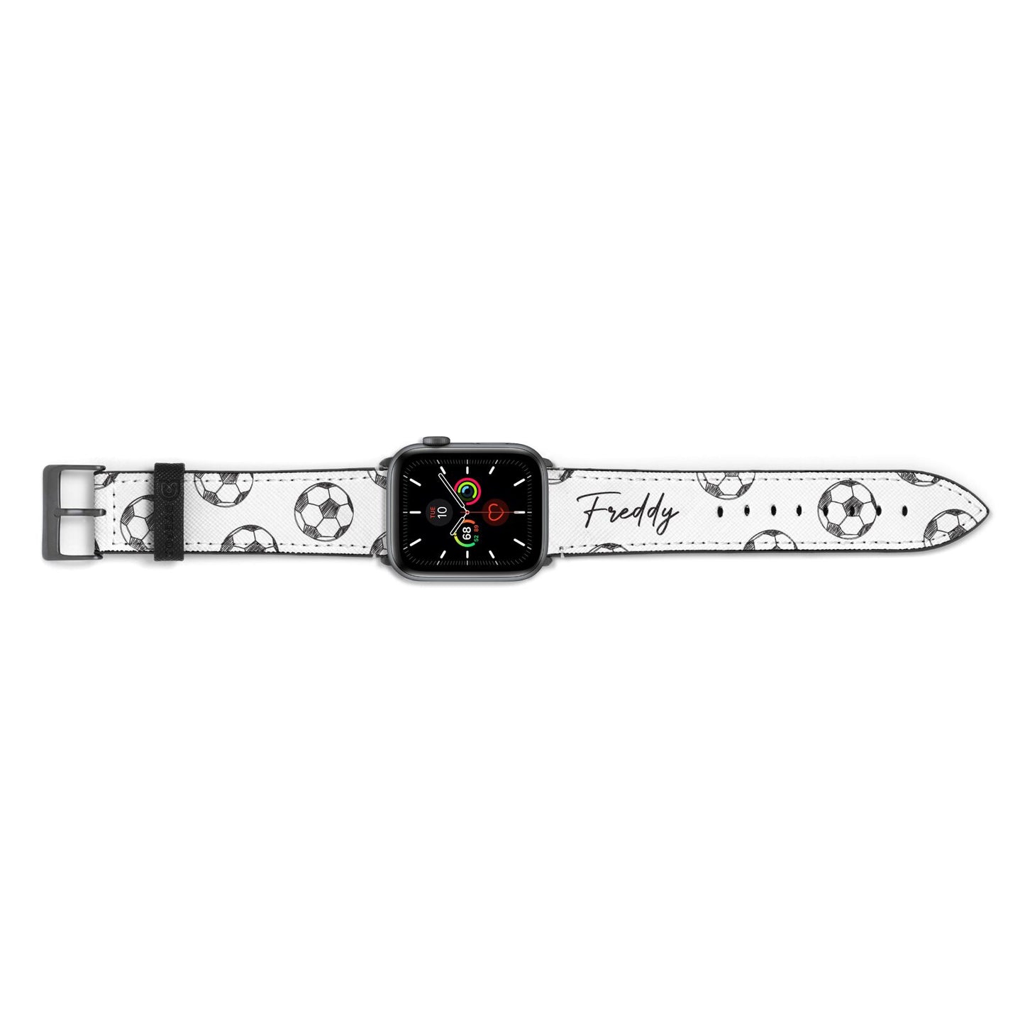 Custom Football Apple Watch Strap Landscape Image Space Grey Hardware