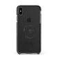 Custom Football Apple iPhone Xs Max Impact Case Black Edge on Black Phone