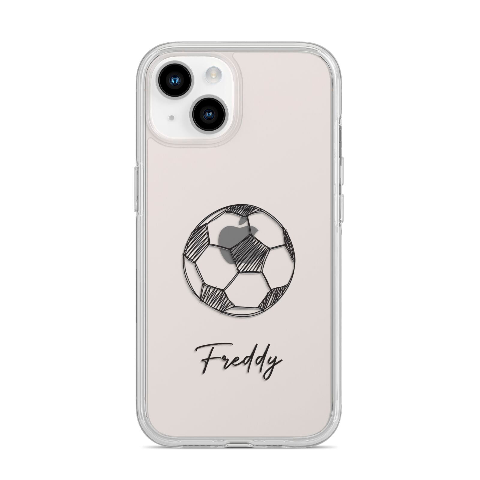 Custom Football iPhone 14 Clear Tough Case Starlight