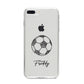 Custom Football iPhone 8 Plus Bumper Case on Silver iPhone